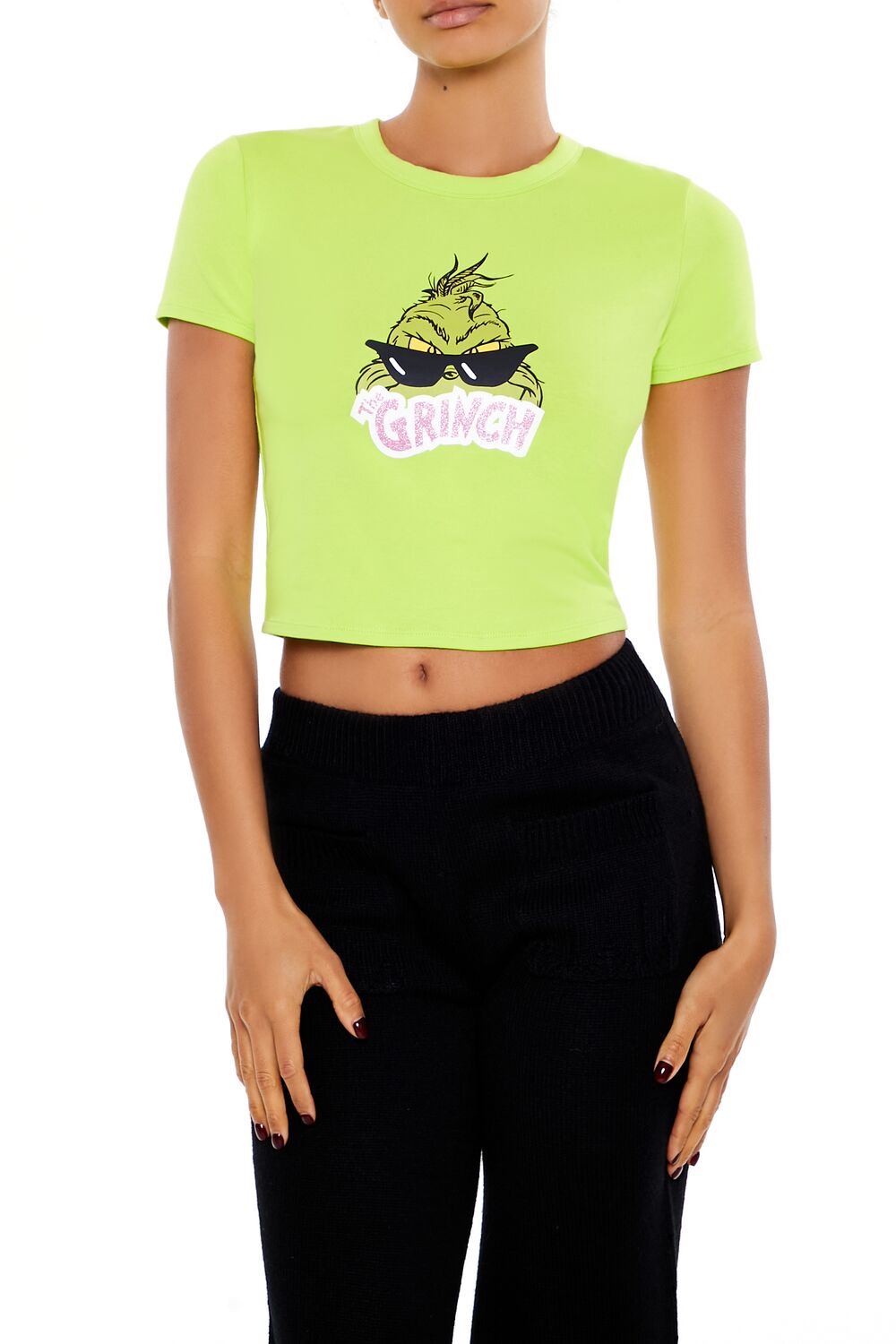  Forever 21 The Grinch Graphic Baby Tee - green multi - Bonton