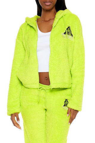 The Grinch Embroidered Zip-Up Hoodie