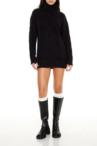 Turtleneck Mini Sweater Dress