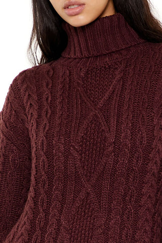 Turtleneck Mini Sweater Dress