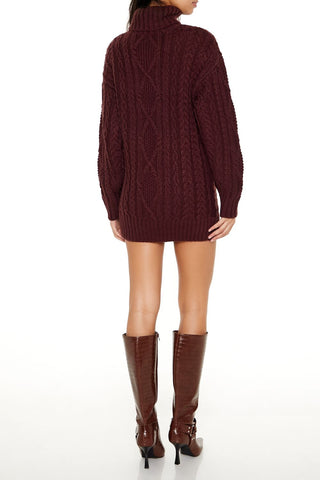 Turtleneck Mini Sweater Dress