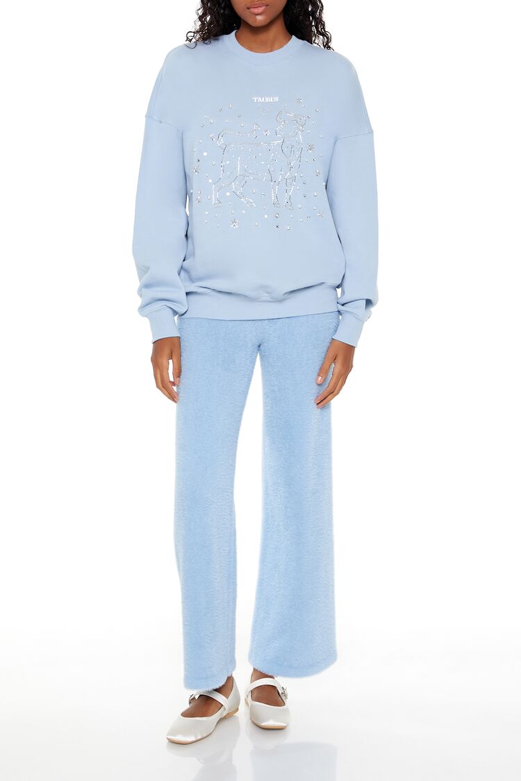  Forever 21 Beaded Taurus Pullover - stone blue multi - Bonton