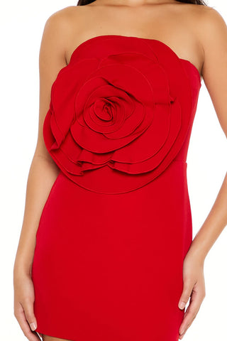 Rosette Mini Tube Dress