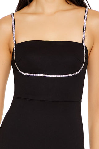 Rhinestone-Trim Cami Mini Dress