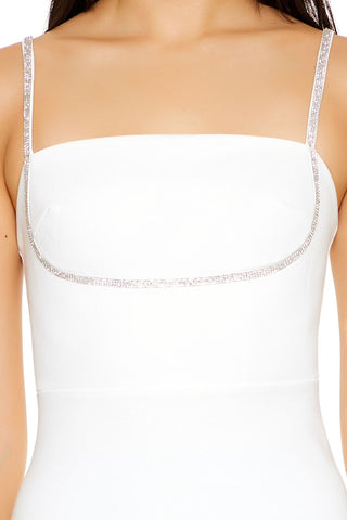 Rhinestone-Trim Cami Mini Dress