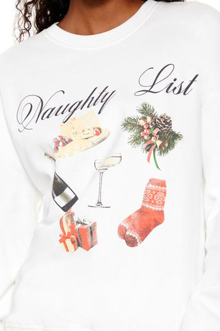 Naughty List Graphic Pullover