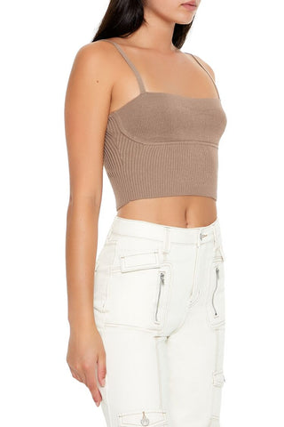 Sweater-Knit Cropped Cami