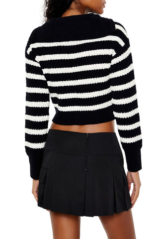 Striped Half-Zip Sweater