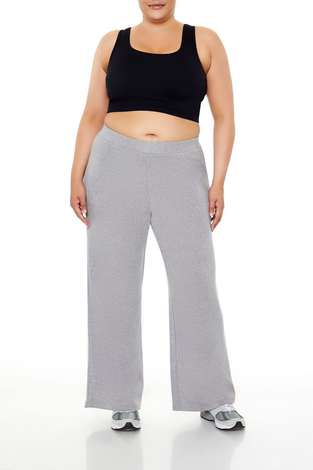  Forever 21 Plus Size High-Rise Wide-Leg Pants - blossom - Bonton