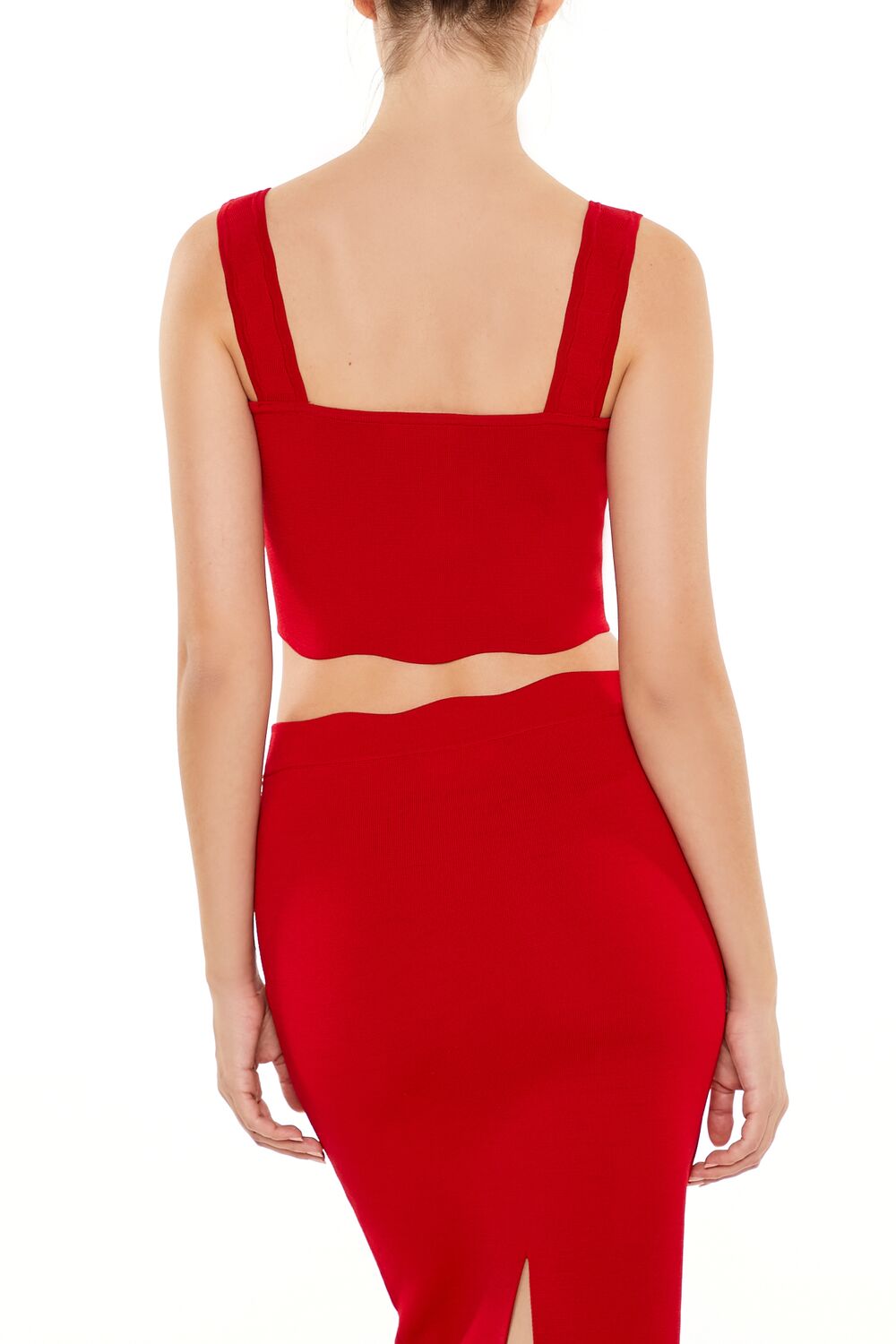  Forever 21 Sweater-Knit Bustier Crop Top - black - Bonton