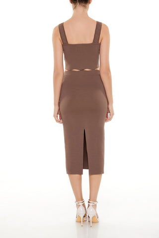 Sweater-Knit Midi Skirt