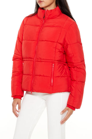 Quilted Zip-Up Puffer Jacket