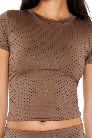 Contour Sculpt Rhinestone Tee