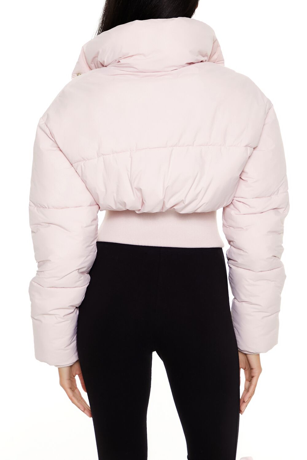  Forever 21 Quilted Cropped Puffer Jacket - blossom - Bonton