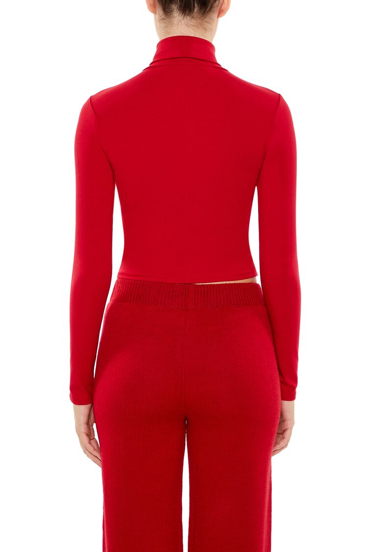  Forever 21 Turtleneck Crop Top - black - Bonton