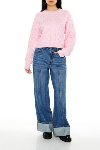 Cable & Honeycomb Knit Sweater