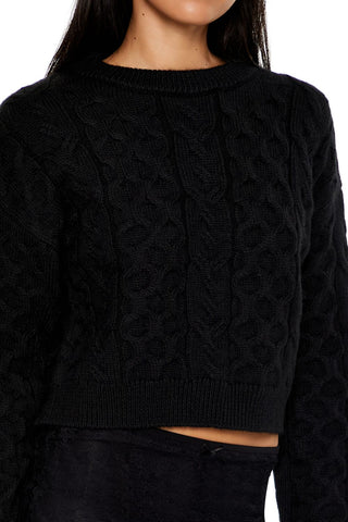 Cable & Honeycomb Knit Sweater