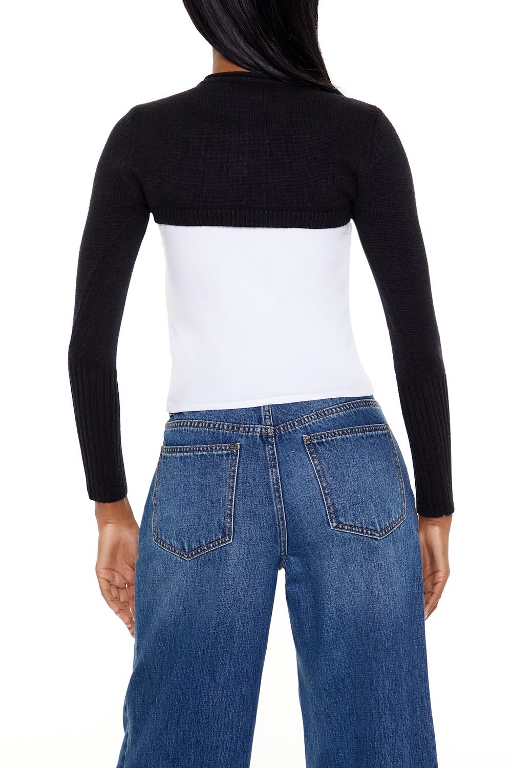  Forever 21 Shrug Cardigan Sweater - black - Bonton