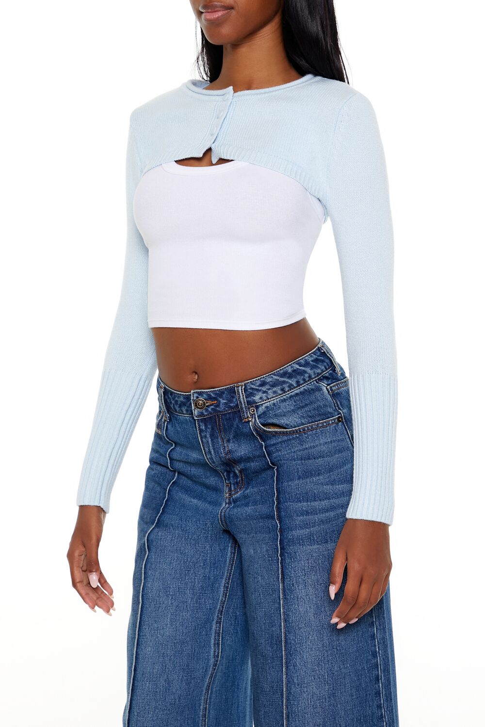  Forever 21 Shrug Cardigan Sweater - black - Bonton