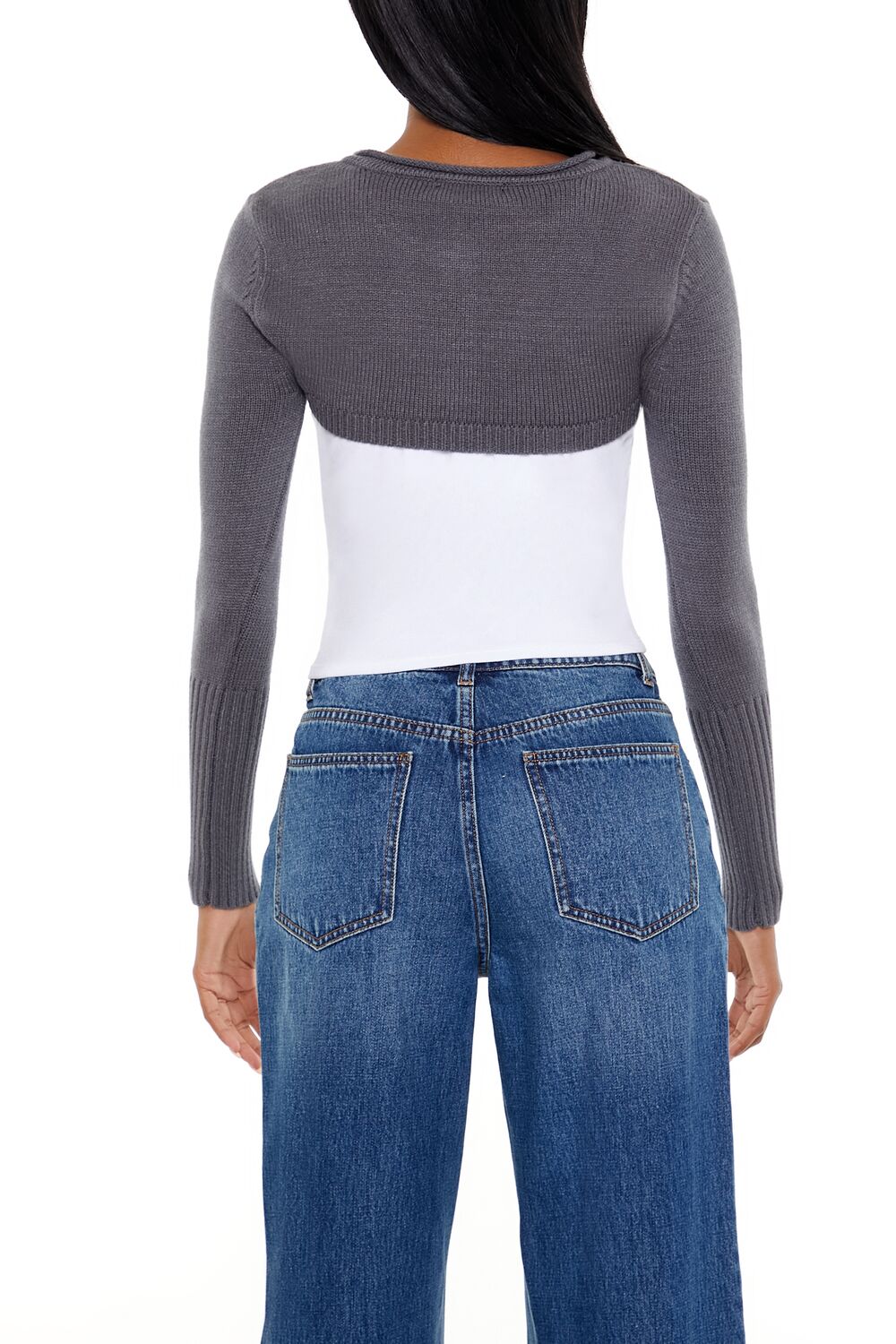  Forever 21 Shrug Cardigan Sweater - black - Bonton