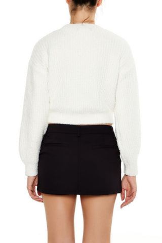 Faux Pearl Cardigan Sweater