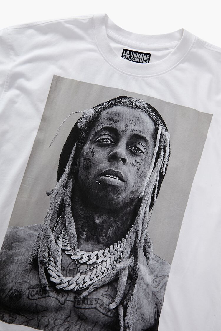  Forever 21 Lil Wayne Graphic Tee - white black - Bonton