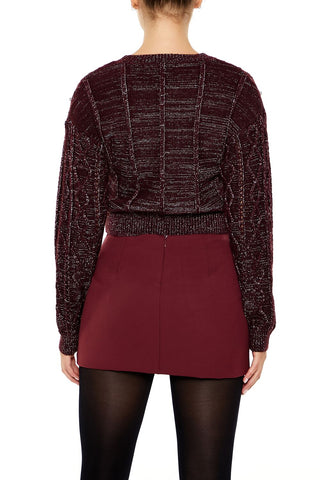 Glitter Knit Rhinestone Sweater