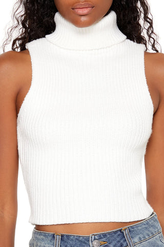 Turtleneck Sweater-Knit Tank Top