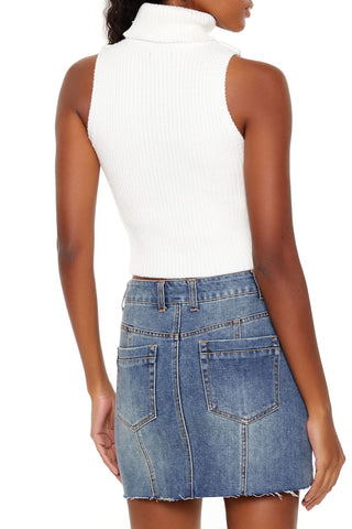 Turtleneck Sweater-Knit Tank Top