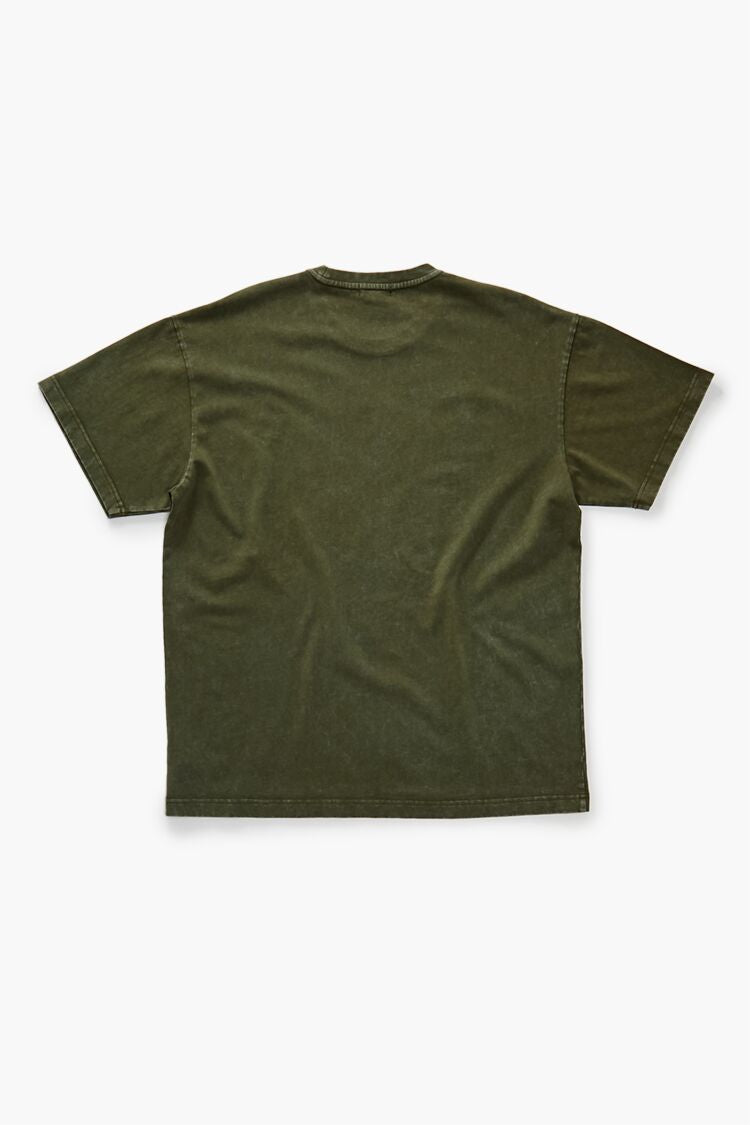  Forever 21 Godsend Embroidered Tee - olive black - Bonton