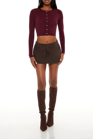 Faux Pearl Glitter Cardigan Sweater