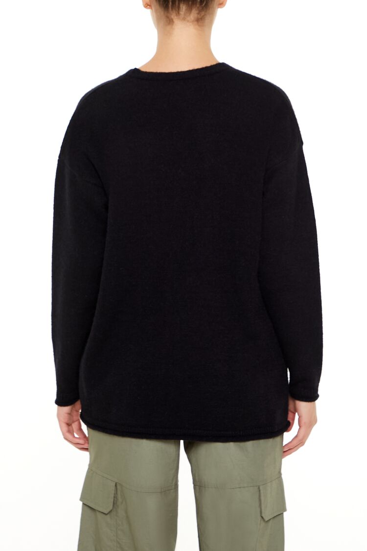  Forever 21 Split-Hem Cardigan Sweater - olivine - Bonton