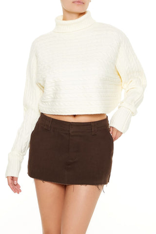 Cable Knit Turtleneck Sweater