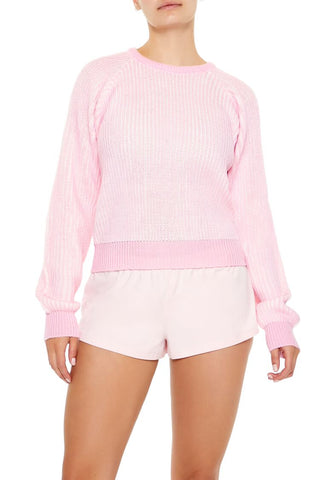 Striped Ribbed Knit Sweater