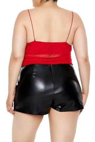 Plus Size Clip Dot Cowl Cami