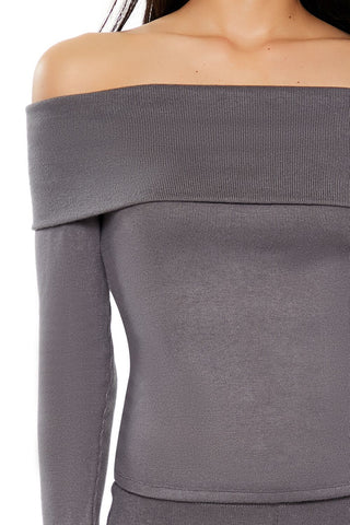 Foldover Off-the-Shoulder Top