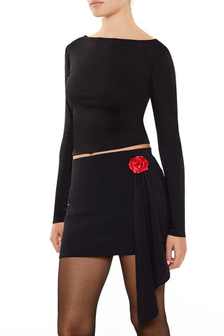 Lace-Up High-Neck Top