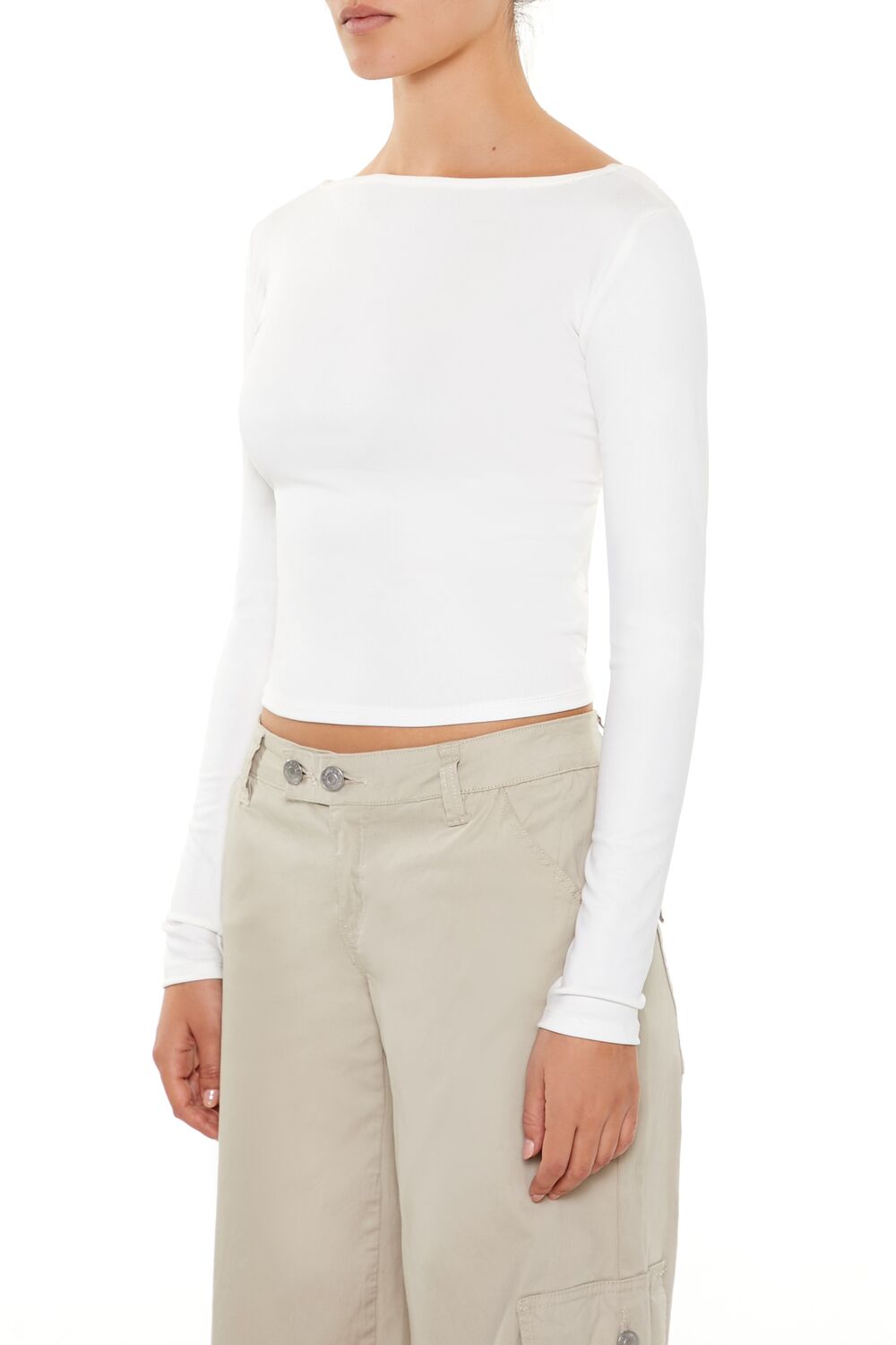  Forever 21 Lace-Up High-Neck Top - black - Bonton