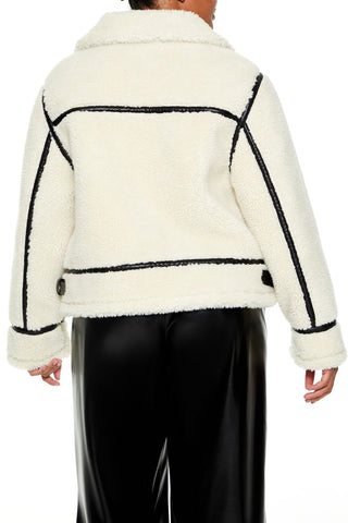 Plus Size Faux Shearling Jacket