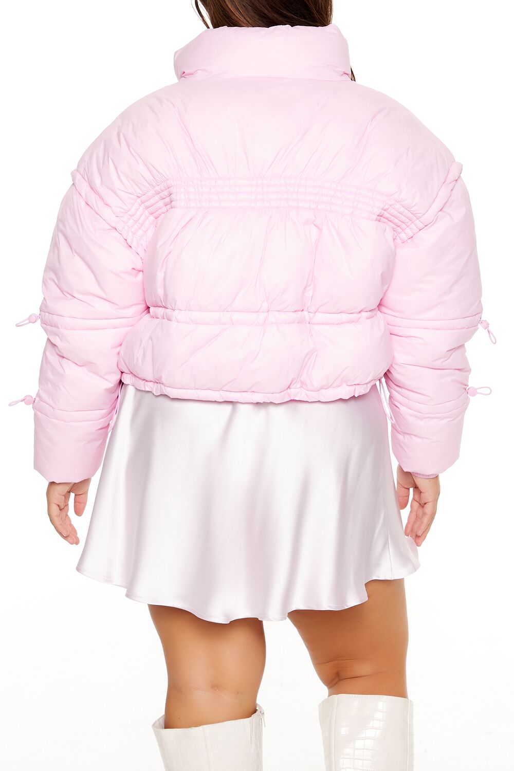  Forever 21 Plus Size Cropped Puffer Jacket - seashell-pink-swatch - Bonton