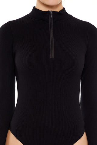 Seamless Half-Zip Bodysuit