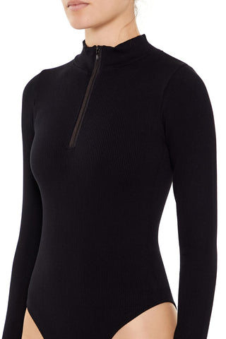 Seamless Half-Zip Bodysuit