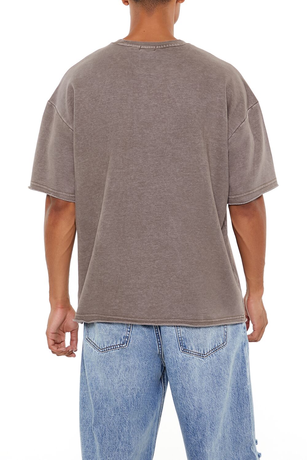  Forever 21 Mineral Wash Crew Tee - oatmeal - Bonton
