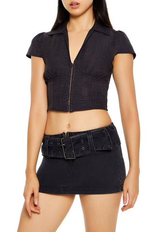 Chiffon Bustier Crop Top