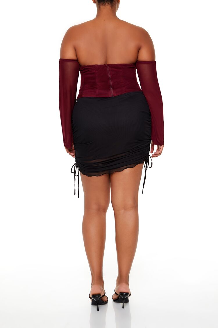  Forever 21 Plus Size Drawstring Mini Skirt - black - Bonton