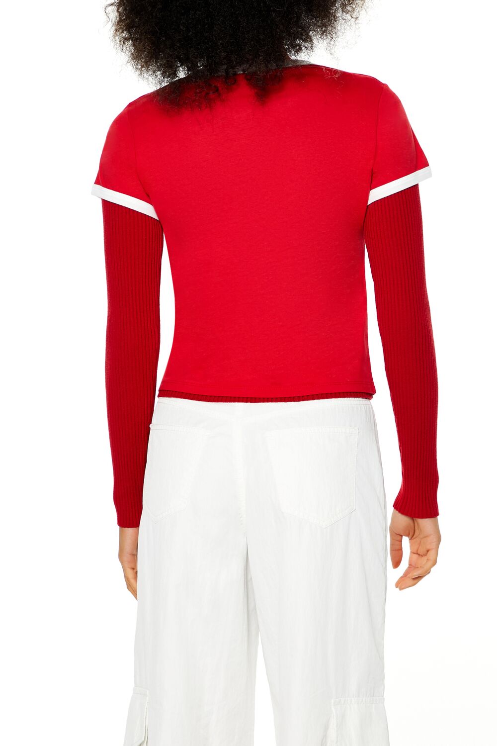  Forever 21 Snoopy Aspen Ringer Tee - red multi - Bonton