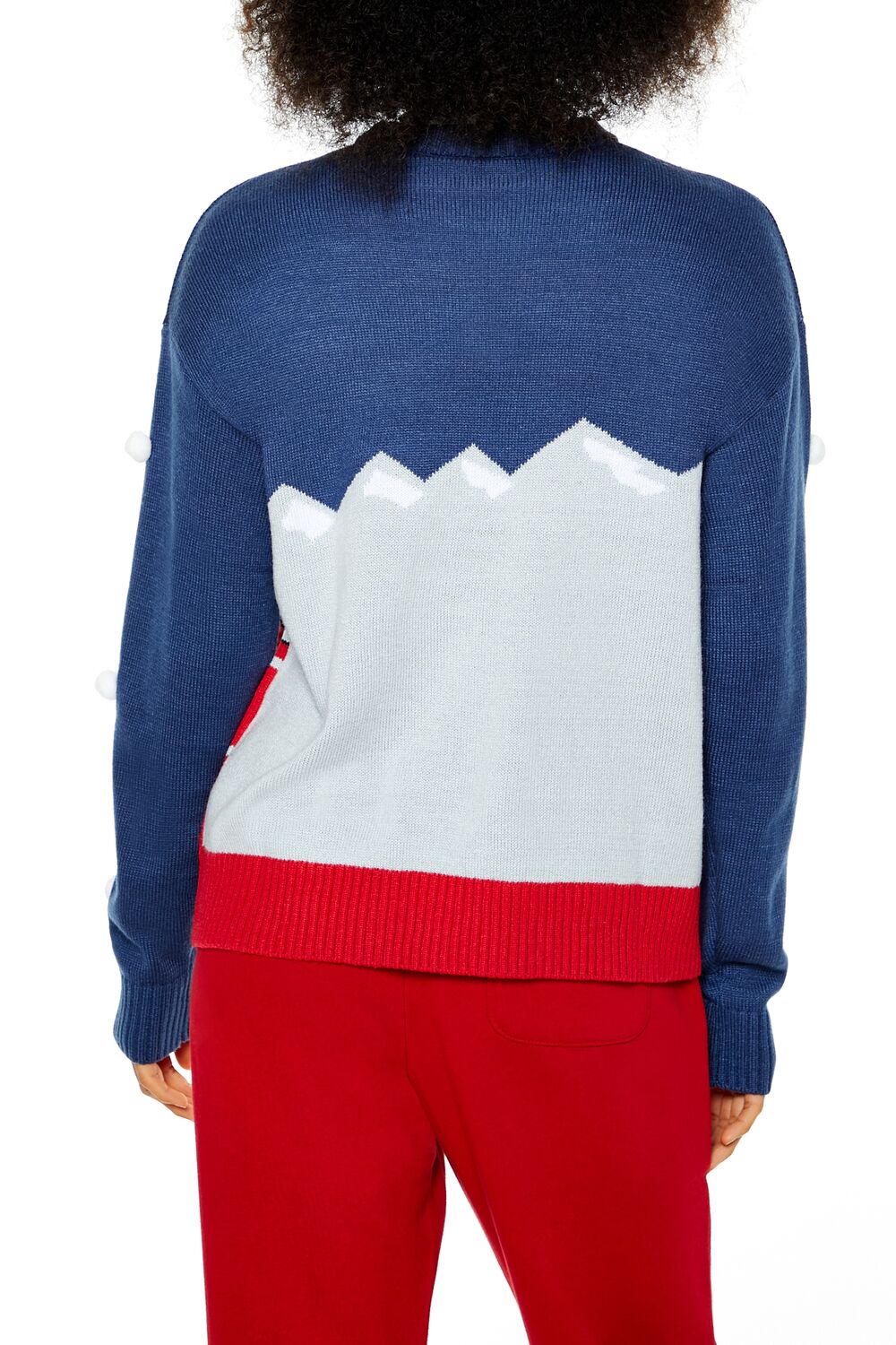  Forever 21 Pom Pom Snoopy Sweater - blue multi - Bonton