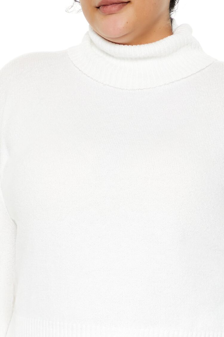  Forever 21 Plus Size Turtleneck Sweater - white - Bonton