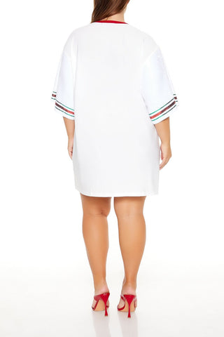 Plus Size Sequin Jolly Babe T-Shirt Dress