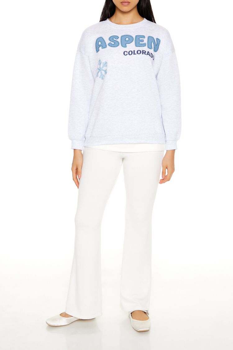  Forever 21 Aspen Colorado Rhinestone Pullover - grey multi - Bonton